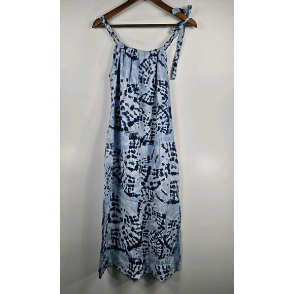 Bellambra Women's Size Small Linen Dress Tie Strap Blue - Picture 1 of 6